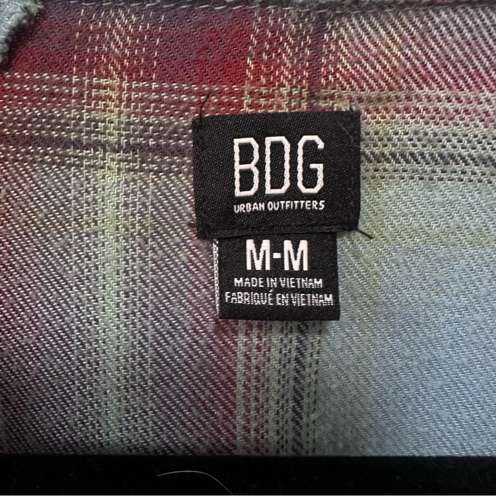 BDG Urban Outfitters Blue Plaid Shirt in Red and Gray